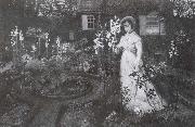 Atkinson Grimshaw The Rector-s Garden Queen of the Lilies USA oil painting artist